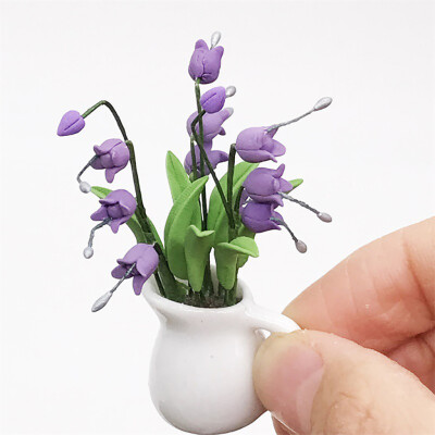 

Tailored Mini Dollhouse Miniature Green Plant Flower in Pot Fairy Garden Accessory