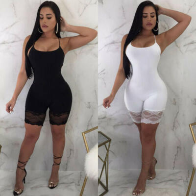 

Women Casual Sleeveless Bodycon Romper Jumpsuit Club Tights Bodysuit Short Pants