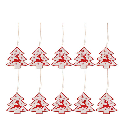 

Gobestart 10 pieces of wooden pendants Christmas decorations home improvement gifts