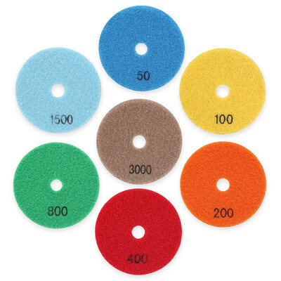 

7pcs Diamond Polishing Pads Dry Grinding Discs for Granite Marble Concrete Stone