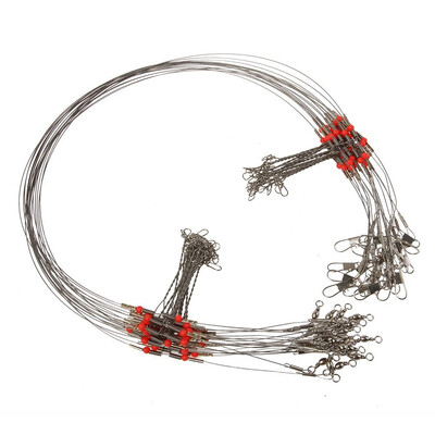 

Saidsome 2 Pcs Fishing Wire Leader Trace With Snap & Swivel Fish Tackle 3 Drop Arms fishing bait fishing lure