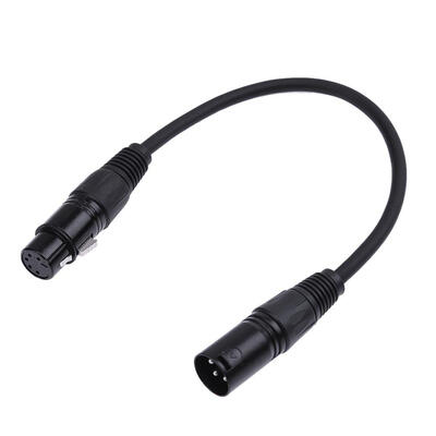 

35cm XLR 5-Pin Female to 3-Pin Male DMX Stage Light Connected Adapter Cable