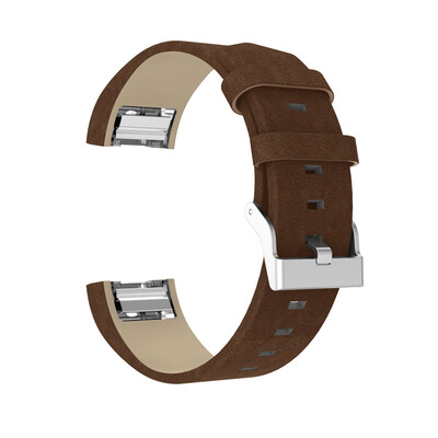 

〖Follure〗Shiny Leather Wristband With Metal Connectors For Fitbit Charge 2