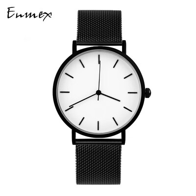 

Two - pin lightweight steel - woven wristwatch Simple Calendar Mystery Cold Watch