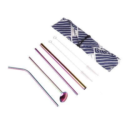 

Greensen Straw Set Drinking Stainless Steel Straw Metal Safe Straws Spoon Brush Box Set