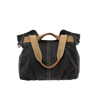 

Tailored Vintage Hobo Canvas Daily Purse Top Handle Shoulder Tote Shopper Handbag BW