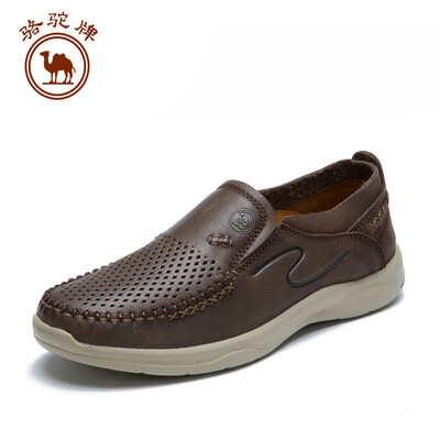 

Camel brand mens shoes cowhide breathable hollow leisure lazy set foot W912307860 dark brown 40250 yards