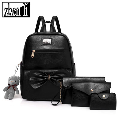 

Supply summer bag female new wild fashion casual womens backpack bow set package