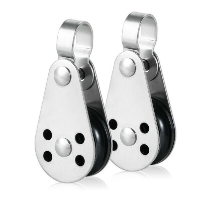 

2PCS Stainless Steel Pulley Blocks for Kayak Canoe Boat Anchor Trolley Kit