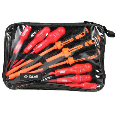 

PENGGONG 9pcs 1000V Multi-functional Insulated Screwdrivers Set with Magnetic Slotted Phillips Bits&Hex Sockets Electrical Wor