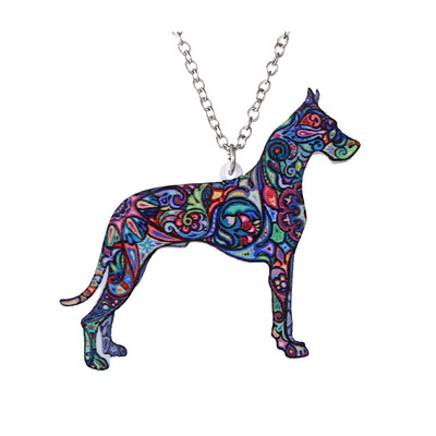 

NecklaceAcrylic Animal Necklace Pet Cat Giraffe Pig Horse Dog Camel Necklace Women Bohemia Pendant Ethnic Long Necklaces Jewelry