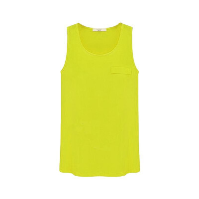 

New Fashion Women Tank Top Candy Color Round Neck Sleeveless Pocket Shirt Blouse Tops Royal Blue