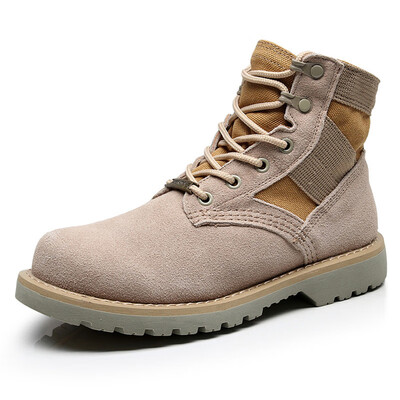 

Army boots leather Martin boots mens boots desert boots mens high help tool shoes Martin War wolf boots outdoor couple military shoes women