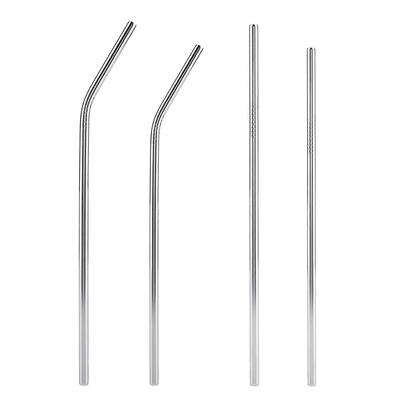 

Stainless Steel Metal Reusable Straignt Bent Drinking Straws Fruit Juice Straight Straw Drinking Straw