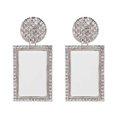 

AOTEMAN 2019 Vintage crystal statement dangle Earrings for Women Ethnic rhinestone earrings fashion za jewelry wholesale