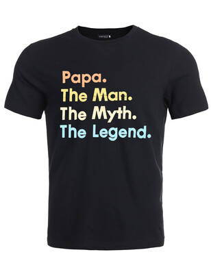 

Papa Shirt Men Printing Letter Shirt Funny Tops Letter Print Tops