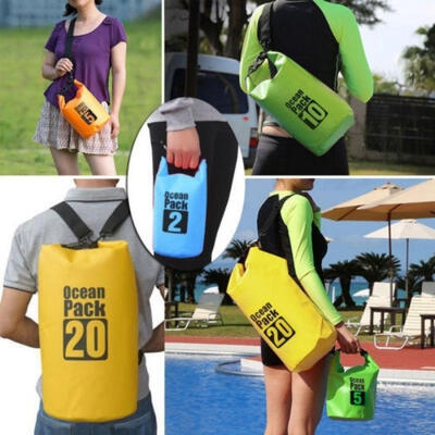 

HOT STOCK 2-20L PVC Waterproof Dry Bag Sack For Canoe Floating Boating Camping