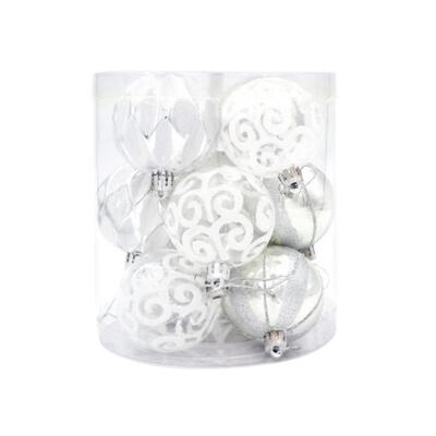 

Glitter Christmas Ball Set Hanging Christmas Tree Ornaments Painting Ball Xmas Decorations