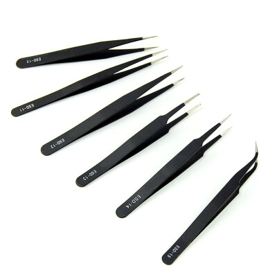 

〖Follure〗6pcs BGA Precision Tweezer Set Antistatic Tweezers Stainless Tweezers