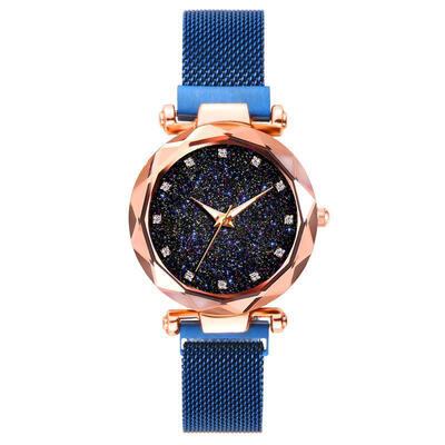 

Women Luxury Diamond Watch Megnetic Ladies Watches Stainless Steel Quartz Wrist Watch Female Elegant Starry Sky Clock