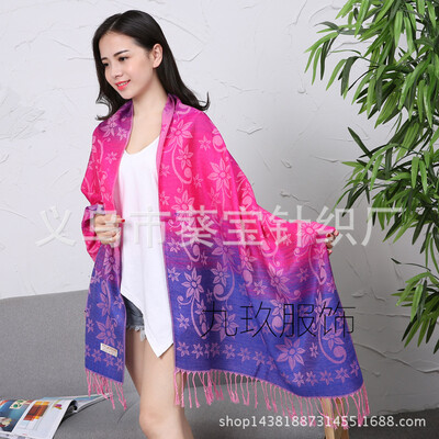 

Autumn&winter new colorful flowers national wind scarf ladies air conditioning shawl multi-use Lijiang Fengbo Simia scarf
