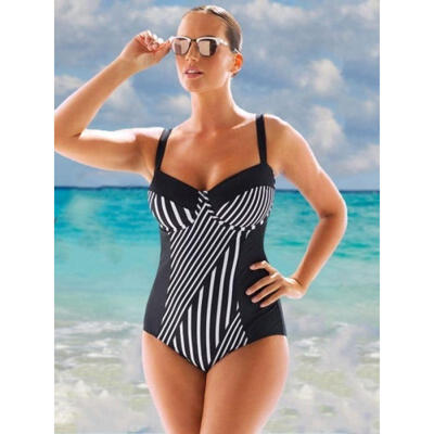 

Newest Plus Size Women One Piece Monokini Swimwear Push Up Padded Bikini Swimsuit