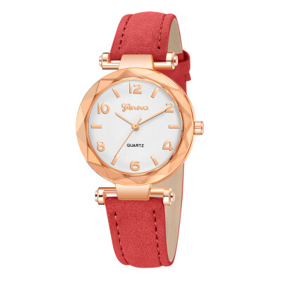 

Hot Sale Women Watches Roman Numerals Dial Ladies Quartz Wristwatch Irregular Casual Leather Strap Fashion Geneva Clock Female 5