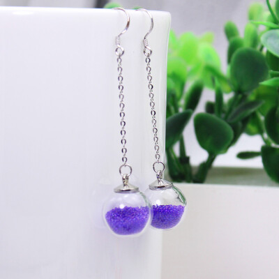 

2019 new summer style beads Drop earrings for women candy color chain pendant