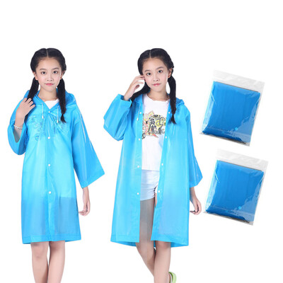 

Siaonvr Kids 2PCS Hooded Jacket Rainsuit Rain Poncho Raincoat Cover Long Rainwear