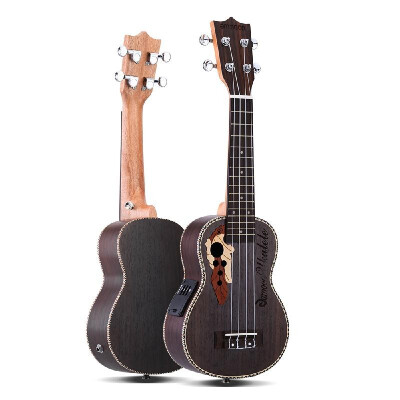 

ammoon Spruce 21" Acoustic Ukulele 15 Fret 4 Strings Stringed Musical Instrument with Built-in EQ Pickup