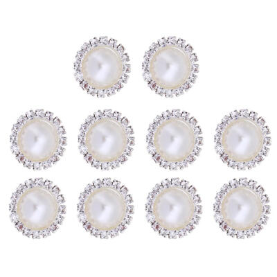 

10pcsSet 21mm Pearl Rhinestones Button DIY Clothing Decorative Accessory