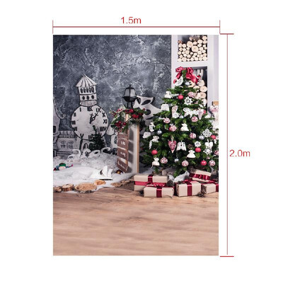 

Andoer 15 2m Photography Background Backdrop Digital Printing Christmas Tree Gift Pattern for Photo Studio
