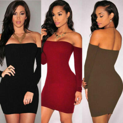 

New Womens Summer Casual Off Shoulder Party Evening Dress Short Mini Dress