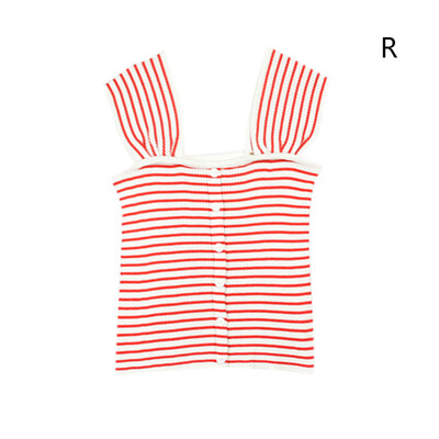 

New Sweet Fashion Tops Women Design Camisole gothic Knit Striped tops women Camisole Ladies Short women Camisole