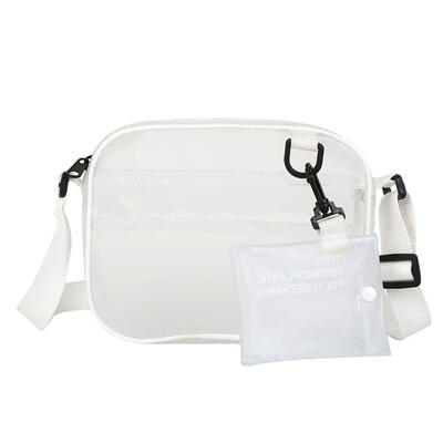 

Women PVC Jelly Transparent Mini Shoulder Bag Girl Zipper Messenger Handbag