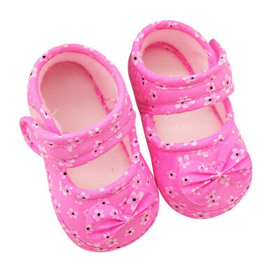 

Baby Shoes Soft Soled Bowknot Crib Shoes Foral Shoes 11 12 13 cm
