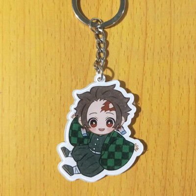 

Fat Bear Anime Demon Slayer Kimetsu no Yaiba rubber Keychain Key Ring Race Straps