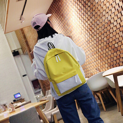 

Tailored Unisex Panelled Backpack School travel Double Shoulder Bag Zipper Bag