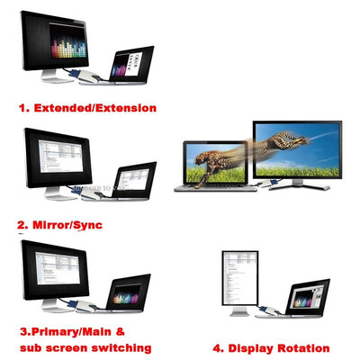 

USB 20 to VGA Display Adapter Converter Extra Monitor Multi Display for HDTV LCD PC Laptop Projector 2048 1152 1920 1080