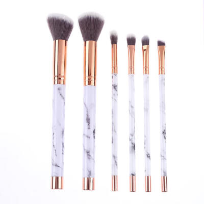 

6pcsSet Pro Marble Resin Handle Makeup Brushes Face Eyeshadow Beauty Pens