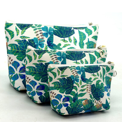 

Tailored Fashion Women Printing Leather Zipper Handbags Cosmetic Bag Makeup Pouch Purses