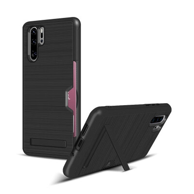 

Hybrid Bumper Case Huawei P30 Pro Card Holder Cover Huawei P30 Pro P30pro VOG-L29 VOG-L09 TPU Stand Case