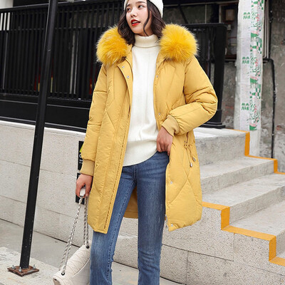 

Tailored Fashion Outerwear Long Sleeve Hooded Jackets Cotton-padded Pockets Bandage Coats