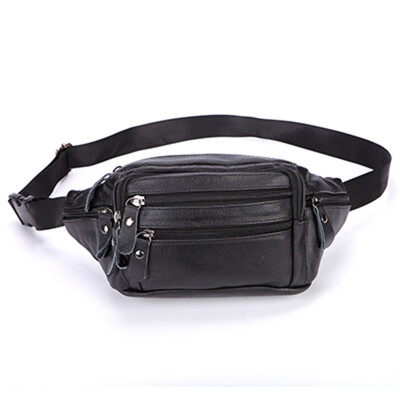 

Fashion Men Genuine Leather Fanny Bag for Phone Pouch Male Leather Messenger Bags Brand Fanny Pack Male Travel Waist Bag Men