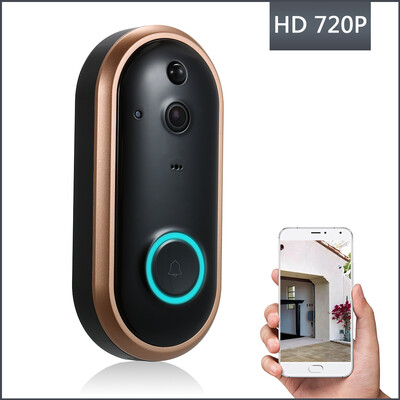 

Smart WIFI 720P Security Doorbell with Visual Recording Night Vision PIR Motion Detection Low Power Consumption Phone APP Remote H
