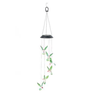 

Solar Changing Color Hummingbird Wind Chime LED Hanging Lamp