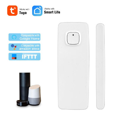 

WiFi Smart Door Sensor Tuya APP Control Door Window Opening Security Alarm Sensor Magnetic Switch Wireless Detector Compatible wit