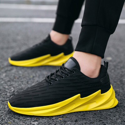 

New shark mens shoes sports&leisure knife edge personality tide shoes Harajuku style student breathable running shoes