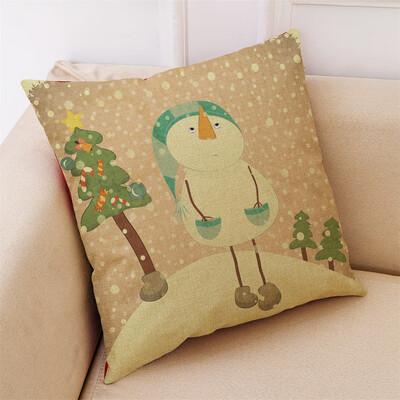 

Gobestart New Christmas Cotton Linen Pillow Case Sofa Cushion Cover Home Decor