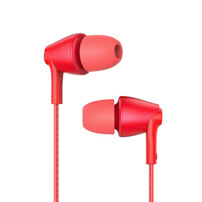 

Lanston M405C earphone in-ear wired magic sound subwoofer wire control tuning with wheat universal mobile phone headset red